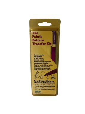 The Fabric Pattern Transfer Kit Marvy Uchida Double Sided Pen Reusable Rice Pape